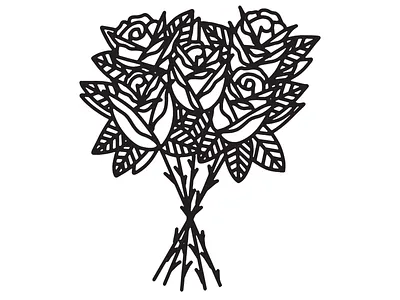 Bouquet bouquet flowers illustration rose tattoo tattoo art