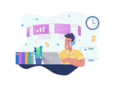 Gig Economy design economy gig illustration money statistic time work