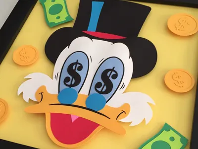 Scrooge Mcduck Paper Art ducktales illustration paper art