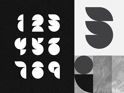 Shapes & Numbers grid mark number number set numbers numeral numerals shapes symbol type typemark typography