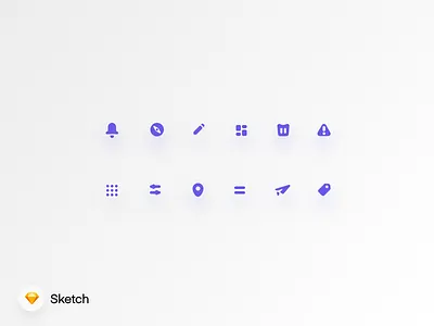 Rounded Icon Set Vol.2 design discover filter freebie home icon map notification rounded trash ui warning