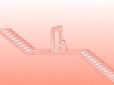 On the Move architectural body running stairs transition