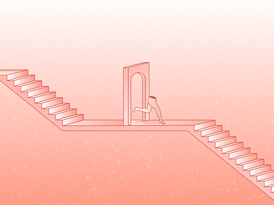 On the Move architectural body running stairs transition