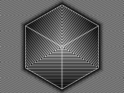 Cubed 5 - Sept.1.2018 art black and white blend blend tool daily illustrator lines shapes stripes vector