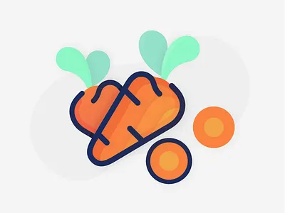 Carrots carrot diet food gastronomy icon icons illustration vegan vegetables