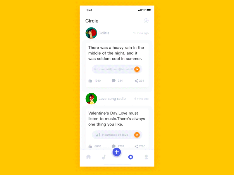 Music interface design ——6 app design fashion gif interface music ui