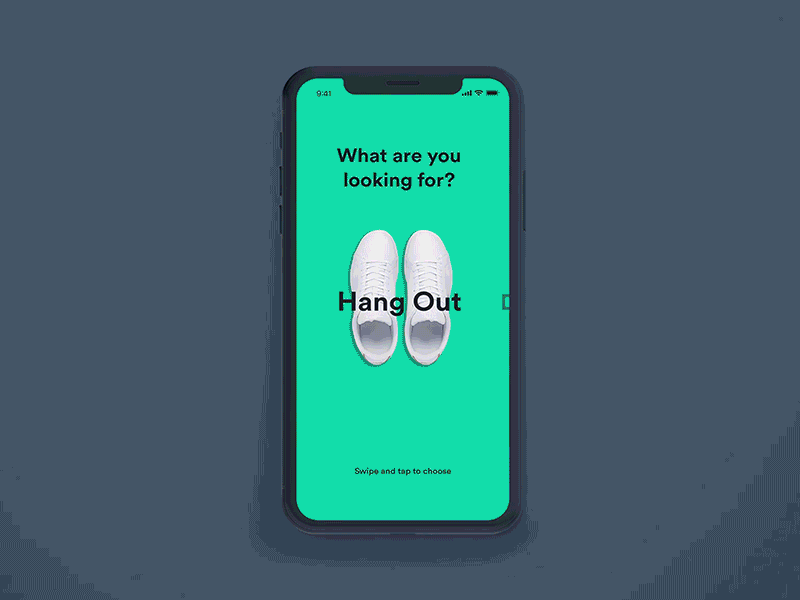 Swipe Concept Animation animation app colorful design colors design flat interaction ios mobile principle sketch ui ux