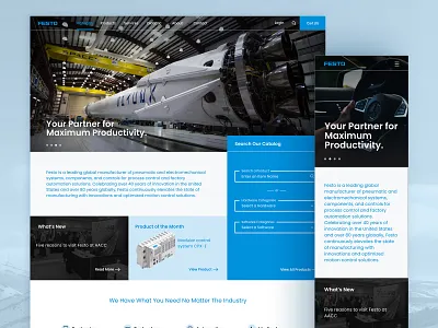 Festo Redesign adobe catalog corporate desktop digital homepage madewithxd mobile modern redesign technology ui ux xd