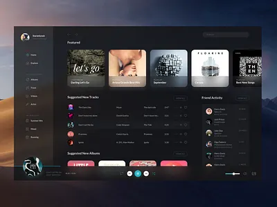 Tidal Dark app blur background clean dark colors interace music app ui uidesign ux ui ux design