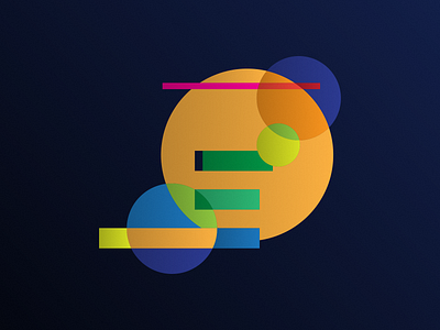 Abstract Geometric Study 002 abstract colorful composition geometric gradient overlapping overlay shape space