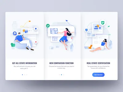 Estate Onboarding design estate flat guide page illustration interface onboarding onboarding screen ui