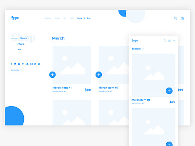 Responsive Wireframes #4 mobile pratice simple ui ux web wireframe