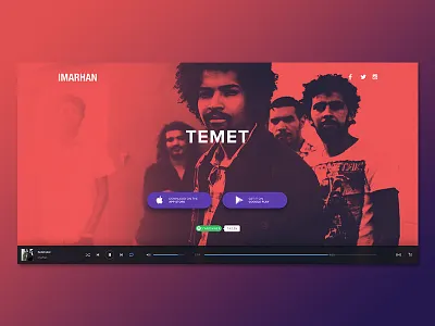 Imarhan algeria design inspiration landing music ui ux web
