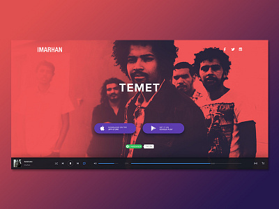 Imarhan algeria design inspiration landing music ui ux web