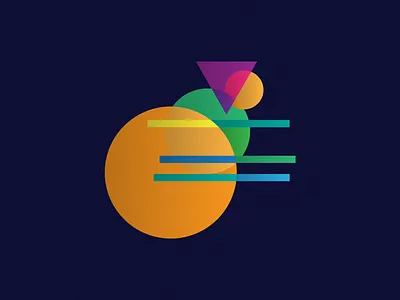 Abstract Geometric Study 003 abstract colorful composition geometric gradient overlapping overlay shape space