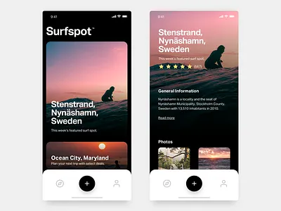 Surfspot app brand design digital grid icon identity interaction ui ux vector web