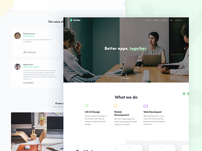 Bixlabs bixlabs clean colors design green interface minimal ui ux web website website concept