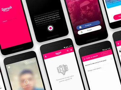 Speach app app colorful illustration interface logo minimalist teleprompter ui ux