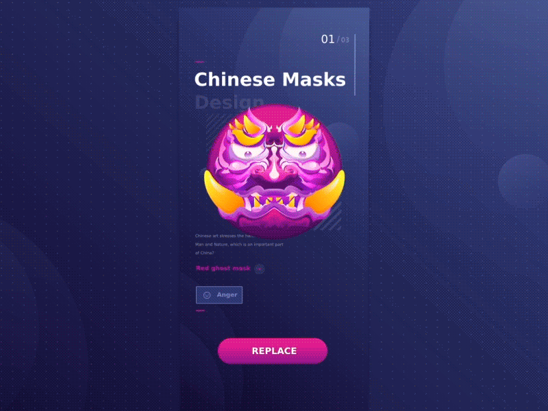 Chinese style blue china chinese color design gif illustration red typography ui yellow