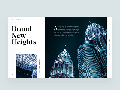 Architecture Blog Article Layout architect architecture article clean design editorial grid hierarchy layout light minimal minimalist typography ui visual web design website white