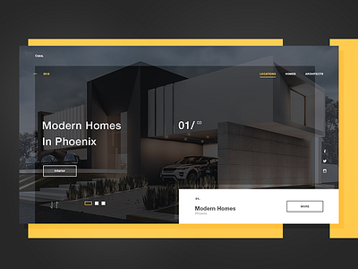 Casa - Architecture Firm Concept architechture architect architectural design clean design hero home house modern studio web