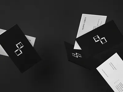 Business Cards for Filippo Loreti Watches black brand branding business cards cards fashion logo logotype minimal monogram watches wordmark
