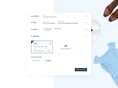 Mr Baffo - New Order blue checkout clean design interface minimal new order order skyblue ui ux wash web website white