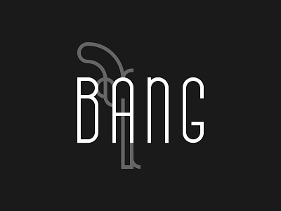 Bang logo bang black branding geometric geometric logo gun identity lines logo minimal western