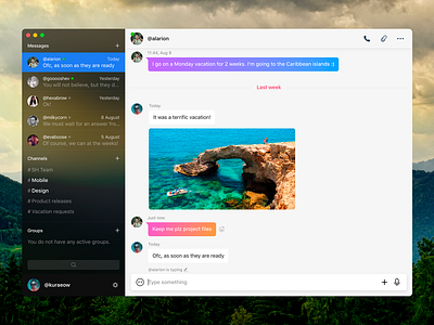 Rocket Chat Redesign app chat chat app design desktop interface macos ui ux