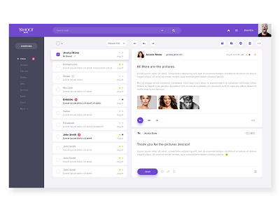 Yahoo Mail - redesign dashboard design email mail mail design re design redesign ui ux webdesign webpage website yahoo yahoo design