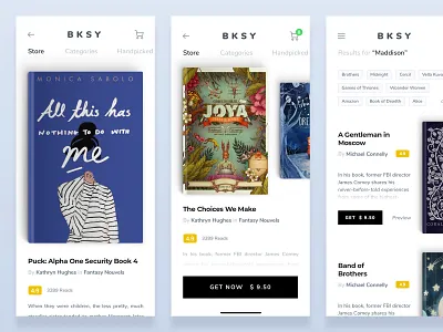 Exploration 007 - Mobile Book Listing app application book color design interface ios listing read reading sketch store typography ui user user experience ux