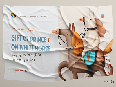 Show her your love :) design ecommerce experience horse illustration interface shop typography ui ux web