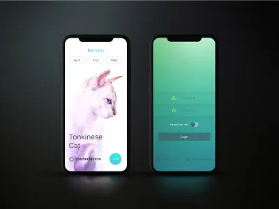 Cat Breeding app android animal app breeding cat cats green ios iphonex minimalist nature typography