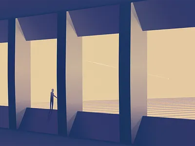 Window animation branding clean color concept cool design flat geometric gradient illustration light minimal scale shadow simple sketch texture vector