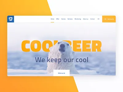Cooling Equipment Service website concept bear beer cold concept cool cooling design drink ice icons illustration site ui ux web website