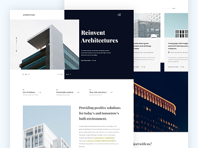 Architectrum - an architecture website architecture architecture website creative ui landing landing page ui web webdesign webpage website white