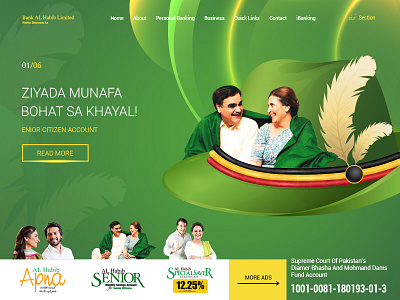Bank Al Habib Concept Design app bank branding character colors creative design flat font icon illustration landing page minimalistic site typography ui ux web web 2.0 webdesign