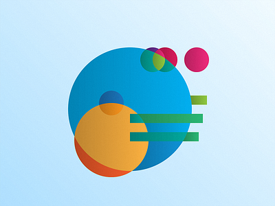 Abstract Geometric Study 004 abstract colorful composition geometric gradient light overlapping overlay shape space