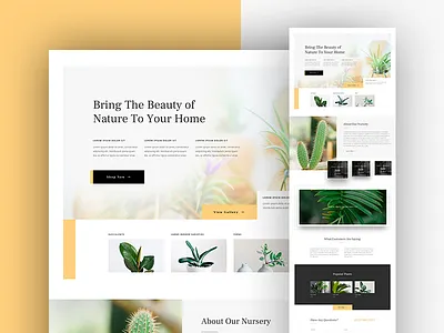Plant Nursery Landing Page Design design divi ecommerce garden landing page nursery online store plant shop ui ux website