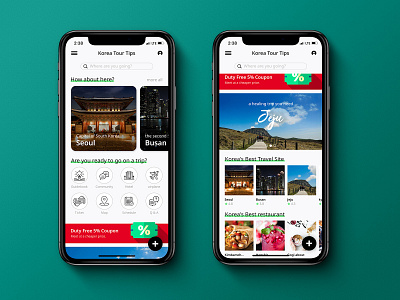 Tour app app app design korea tour ui uiux