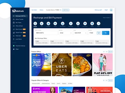 Mobikwik New Web Experience design experience experience design online product recharge redesign rewamp sketch ui ui ux ui ux design ux