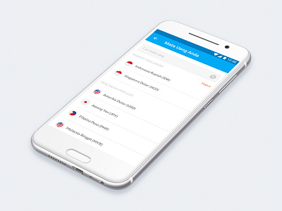 Search Screen Material Design 2/3 android clean country fintech material design search box simple ui user interface