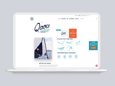 Website for Qaou adventure design design agency digital france icon mountain sailing shop site typography ui ux uxdesign web webdesign website woocommerce wordpress