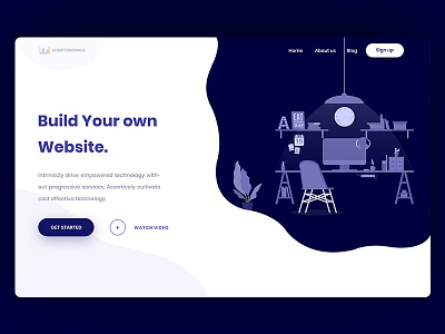 Landing Page Header dark design gradient header illustration homepage illustration landing page ui design uiux ux design website design website header