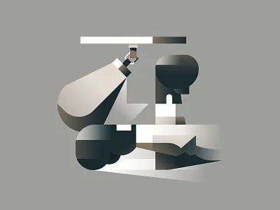 Speed Bag Boxer character design digital flat gradient vintage neutral hero concept art illustration minimal sports gloves boxing bag vector