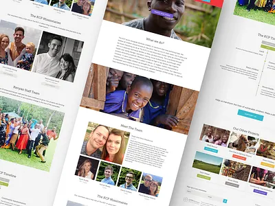 About Page about africa charity non profit nudds projects responsive team timeline ui web