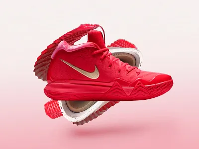 Nike Kyrie 4 3d advertising cgi color concept design graphics nike product sneakers