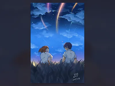 stargazing with lover illustration love night player star ygg