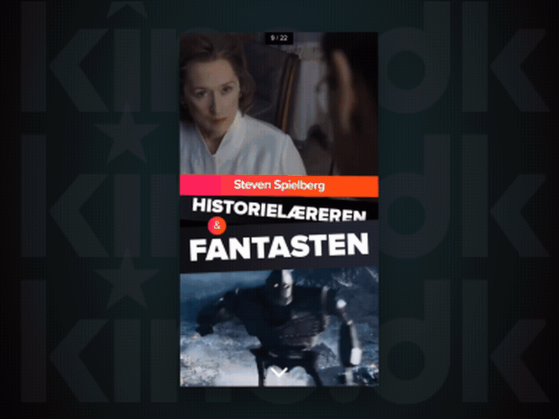 Spielberg article layout for Kino.dk Magasinet animation app cinemagraph design editorial magazine motion graphics motion still