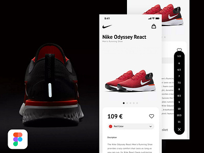 Day 17 - Product to cart (Figma) app cart clean design figma flat interface minimal mobile nike prototype ui user ux web